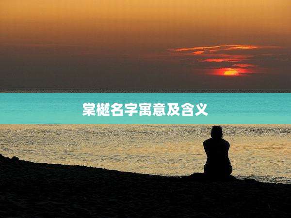 棠樾名字寓意及含义