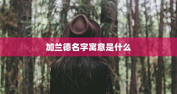 加兰德名字寓意是什么