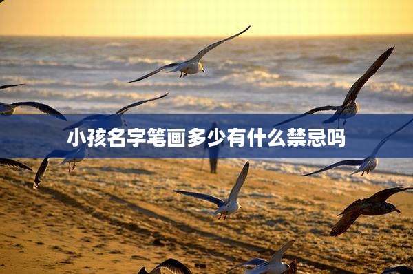 小孩名字笔画多少有什么禁忌吗