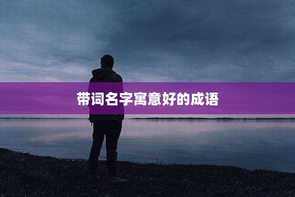 带词名字寓意好的成语
