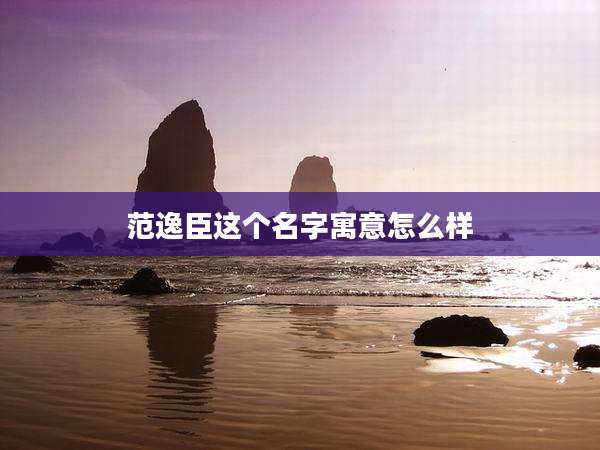 范逸臣这个名字寓意怎么样