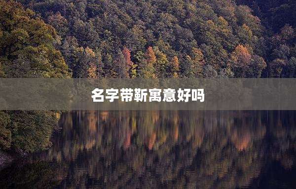 名字带靳寓意好吗