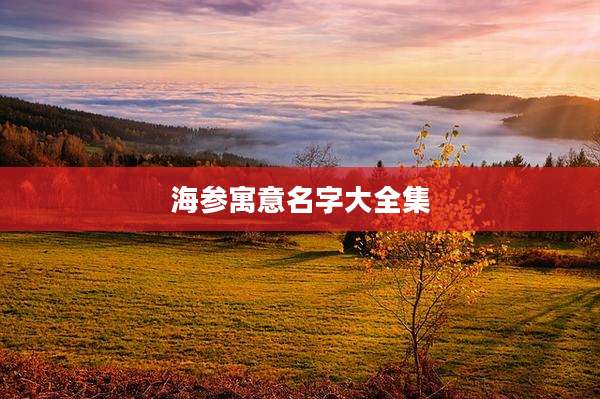 海参寓意名字大全集