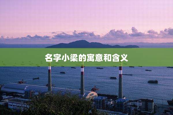 名字小梁的寓意和含义