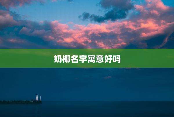 奶椰名字寓意好吗