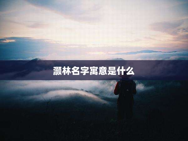 灏林名字寓意是什么