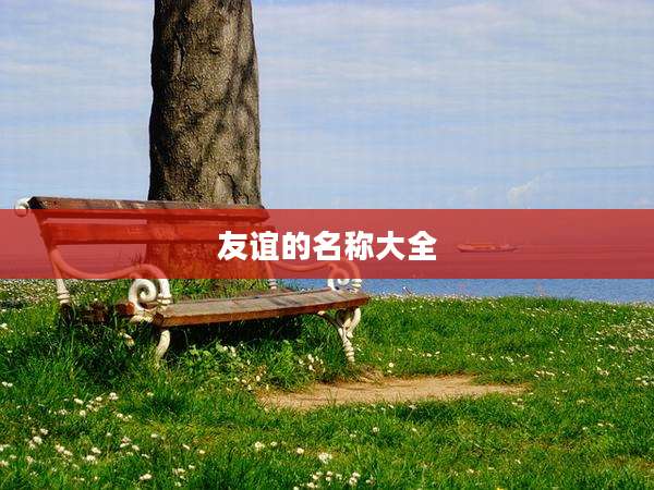 友谊的名称大全