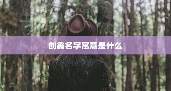 创鑫名字寓意是什么