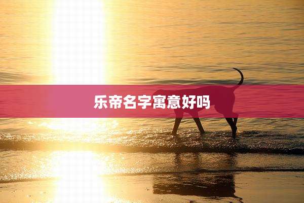 乐帝名字寓意好吗