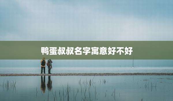 鸭蛋叔叔名字寓意好不好