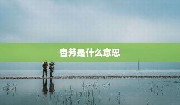 杏芳是什么意思