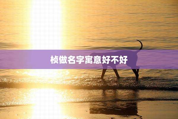 桢做名字寓意好不好