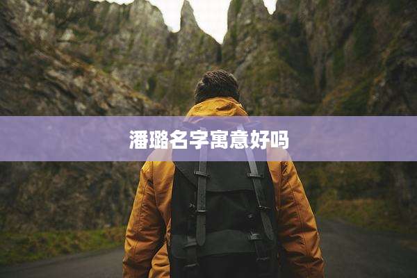 潘璐名字寓意好吗