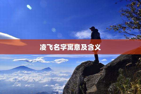 凌飞名字寓意及含义