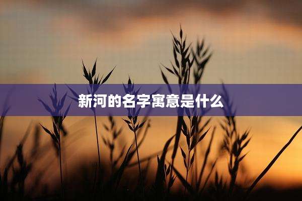 新河的名字寓意是什么