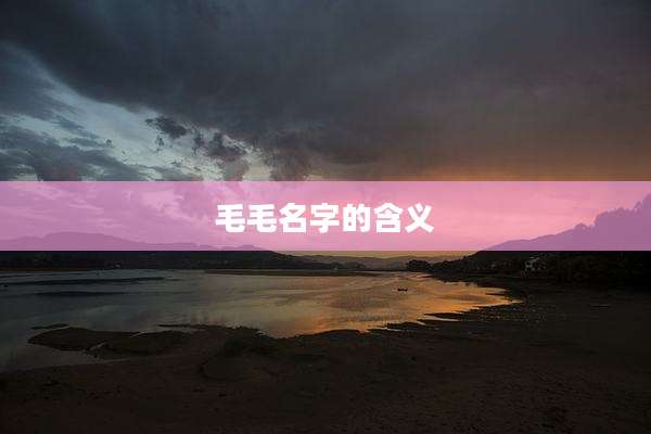 毛毛名字的含义