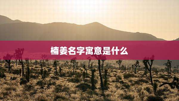 楠姜名字寓意是什么