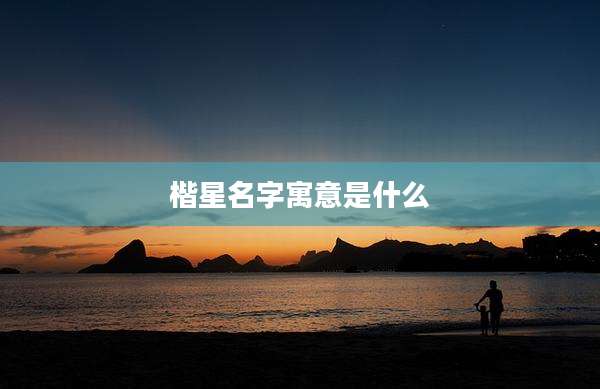 楷星名字寓意是什么
