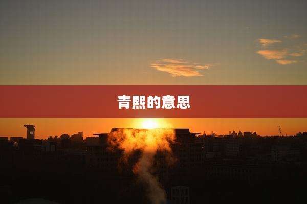 青熙的意思