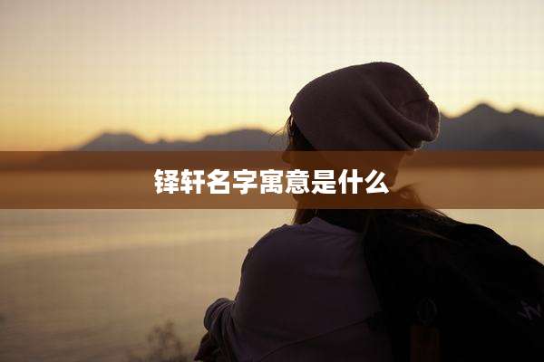 铎轩名字寓意是什么