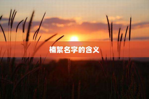 楠絮名字的含义