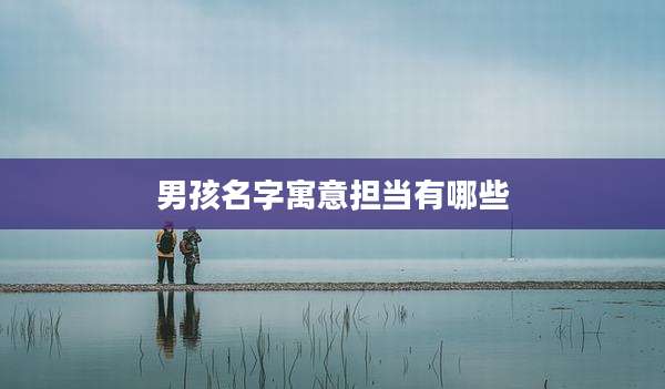 男孩名字寓意担当有哪些