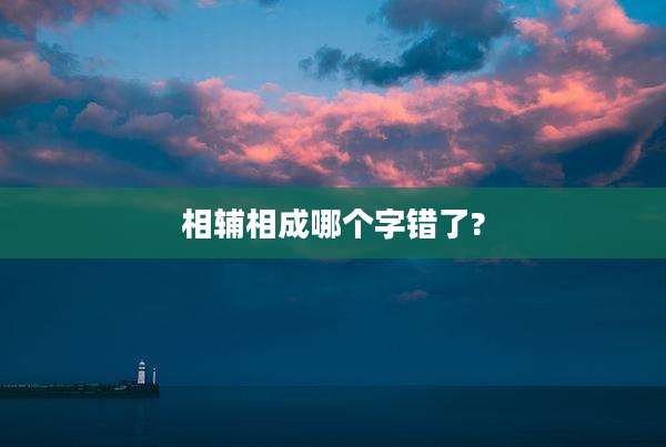 相辅相成哪个字错了?