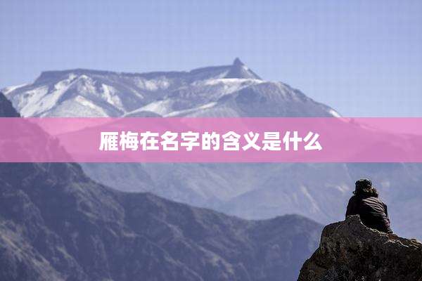 雁梅在名字的含义是什么