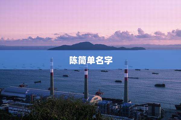 陈简单名字