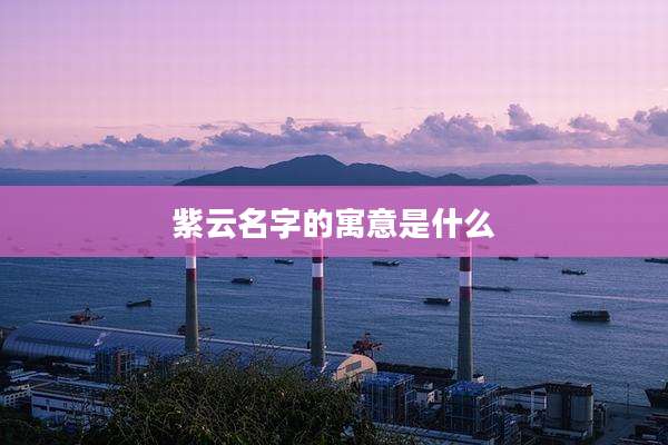 紫云名字的寓意是什么