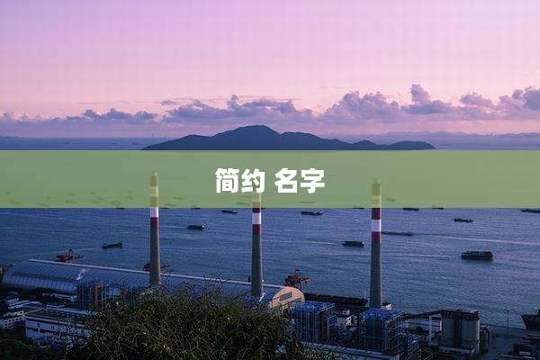 简约 名字