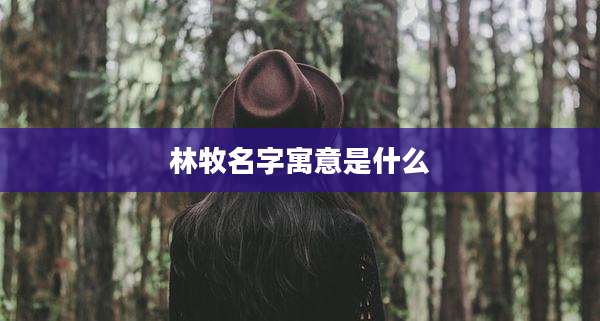 林牧名字寓意是什么