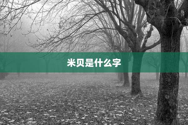 米贝是什么字