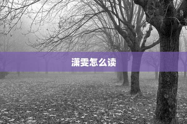 潇雯怎么读