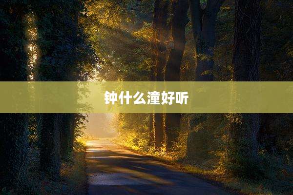 钟什么潼好听