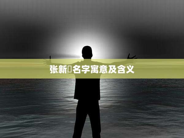 张新祎名字寓意及含义