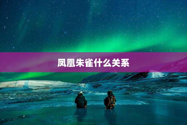 凤凰朱雀什么关系