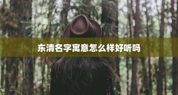 东清名字寓意怎么样好听吗