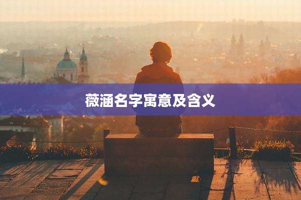 薇涵名字寓意及含义