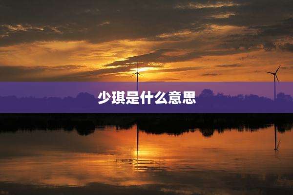 少琪是什么意思