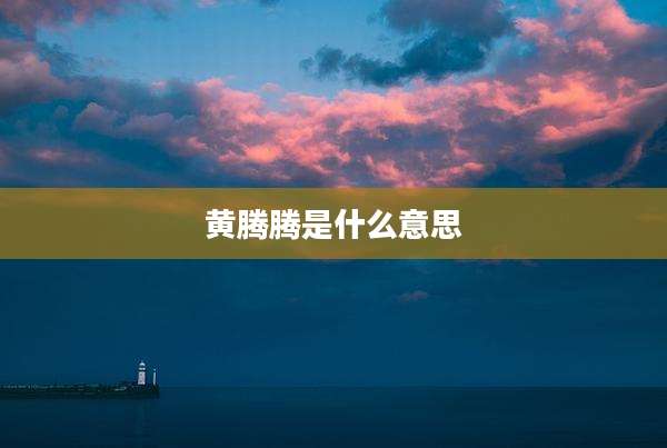 黄腾腾是什么意思