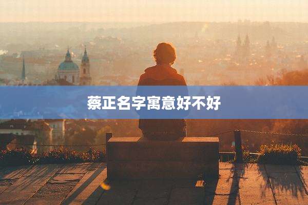 蔡正名字寓意好不好