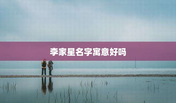 李家星名字寓意好吗