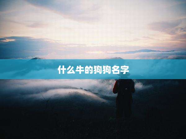 什么牛的狗狗名字