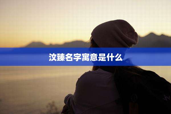 汶臻名字寓意是什么