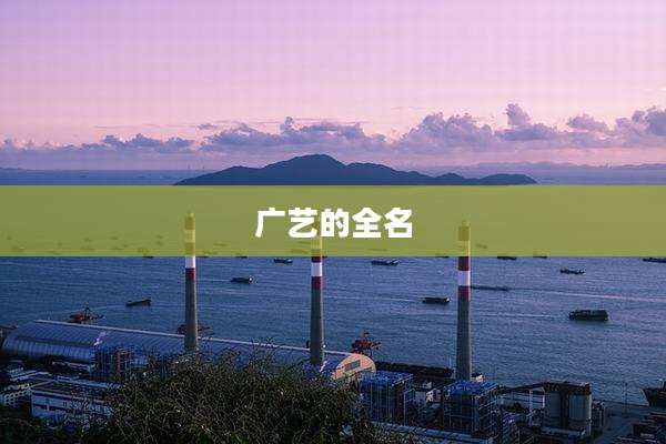广艺的全名