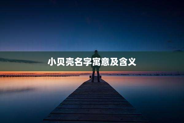 小贝壳名字寓意及含义