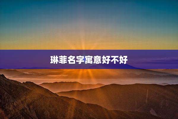 琳菲名字寓意好不好