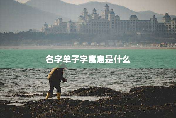 名字单子字寓意是什么