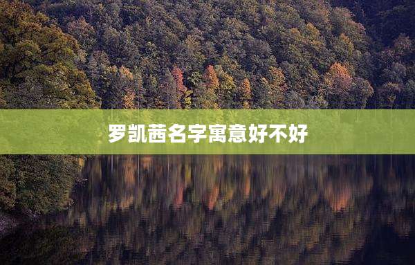 罗凯茜名字寓意好不好